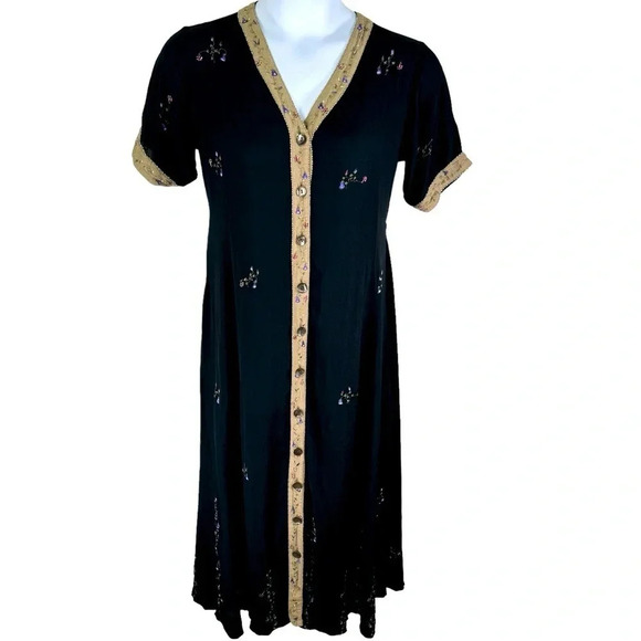 One of a kind wearable art. Hand painted dress by Papy Boez size small/ medium - Picture 1 of 13